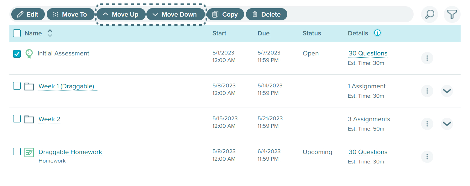 Alternative Interaction of Reordering Assignments